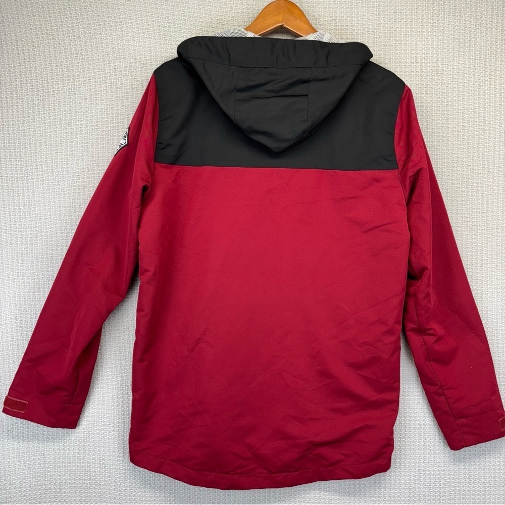 Hollister Men’s Med All Weather Collection Red/Black Rain Coat Jacket Outdoor - Picture 4 of 13